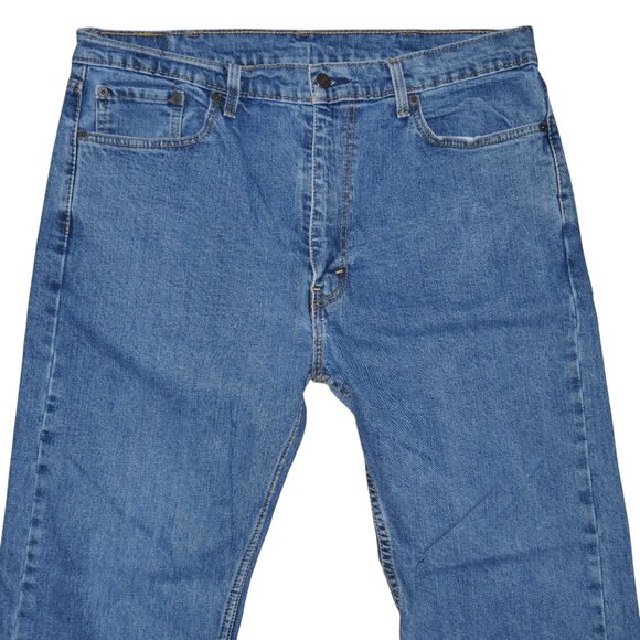 Levis 505 Men's Stonewash Jeans Tag Size 38x30 Actual Size 36x30 Straight Leg - Picture 4 of 7